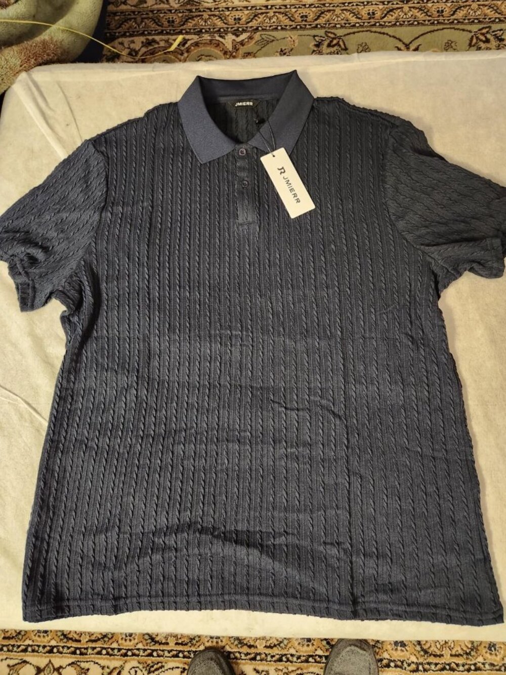 Men's Black Casual Polo Summer Shirt